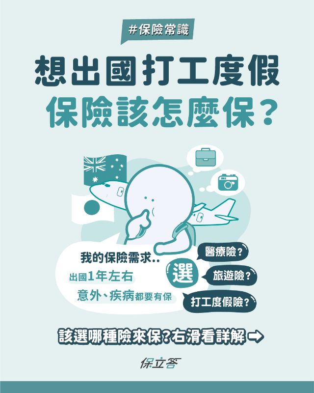 出國打工度假、海外留學保險推薦怎麼保？海外醫療費用與保障一次看懂